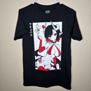 Gamer Supps Waifu T-Shirt Size Small Succubus Anima Video Games Black